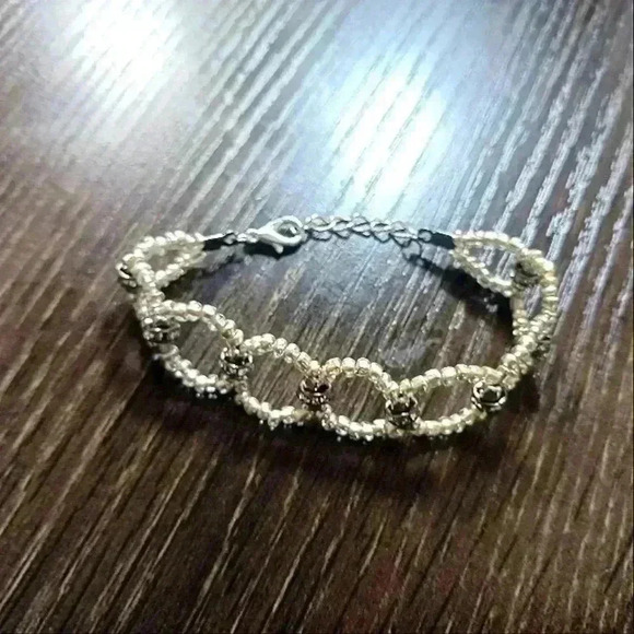 Beaded rhinestone bracelet handmade - Picture 7 of 8